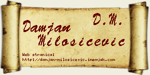 Damjan Milošičević vizit kartica